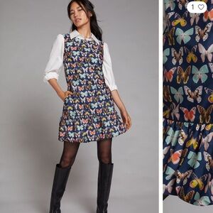 Anthropologie Maeve Butterfly Mod Mini Dress